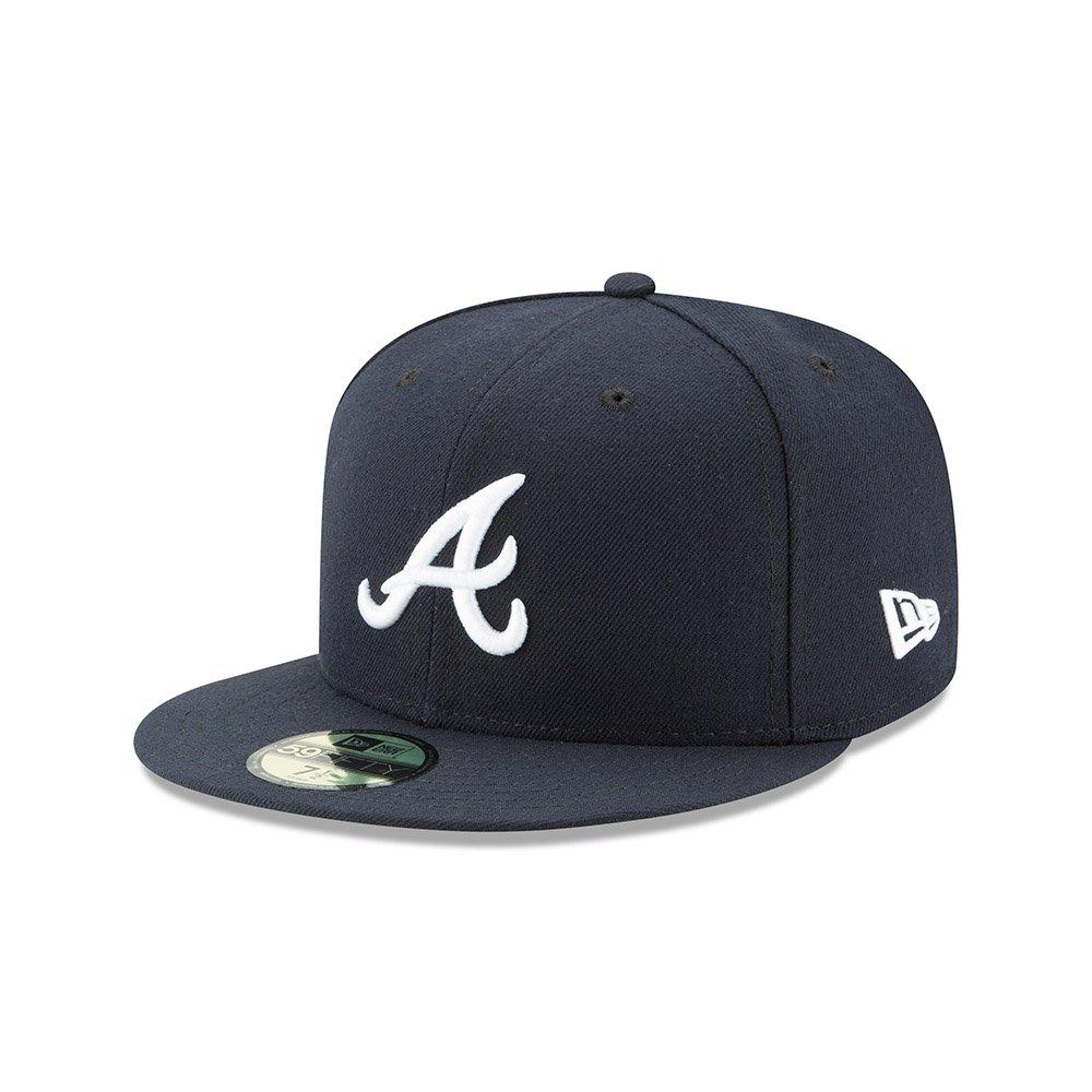 New Era Atlanta Braves Authentic Collection Road 59FIFTY Fitted Hat-Navy